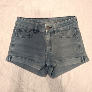 American Eagle Women's Hi Rise Shortie Shorts, Super Stretch, size 2